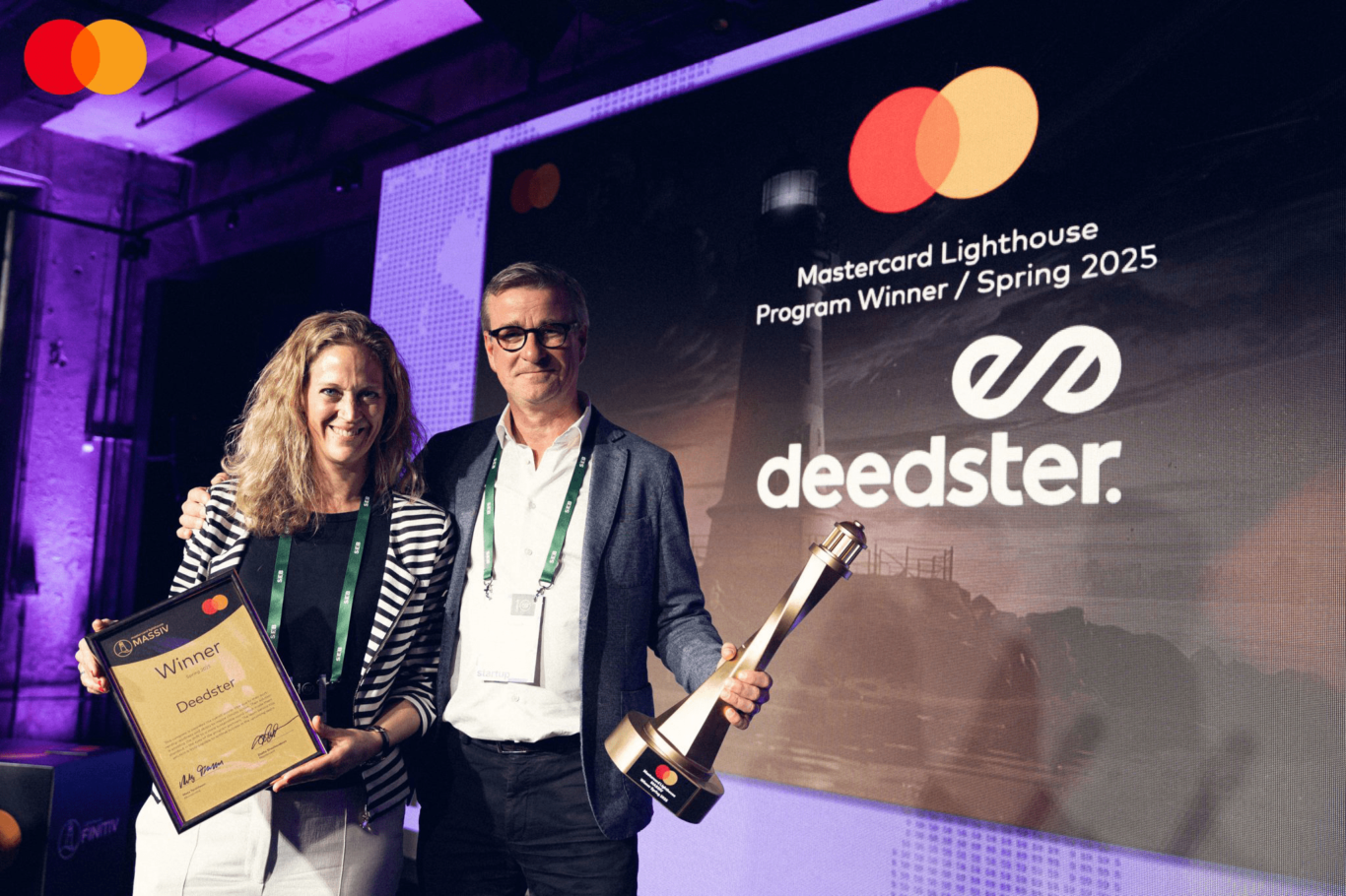 Deedster wins Mastercard Lighthouse MASSIV Spring 2025 – Recognized for climate innovation and partn...