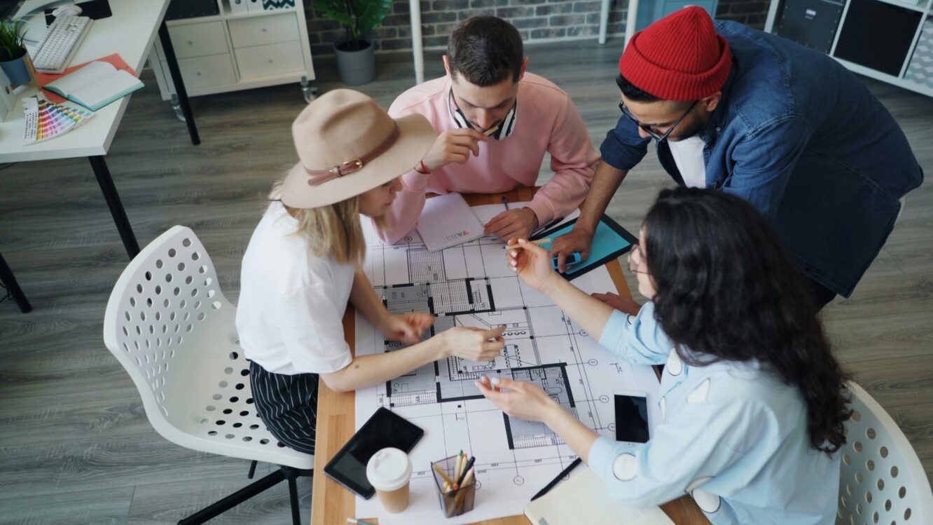 Employees at a company who's embedding sustainability into their business