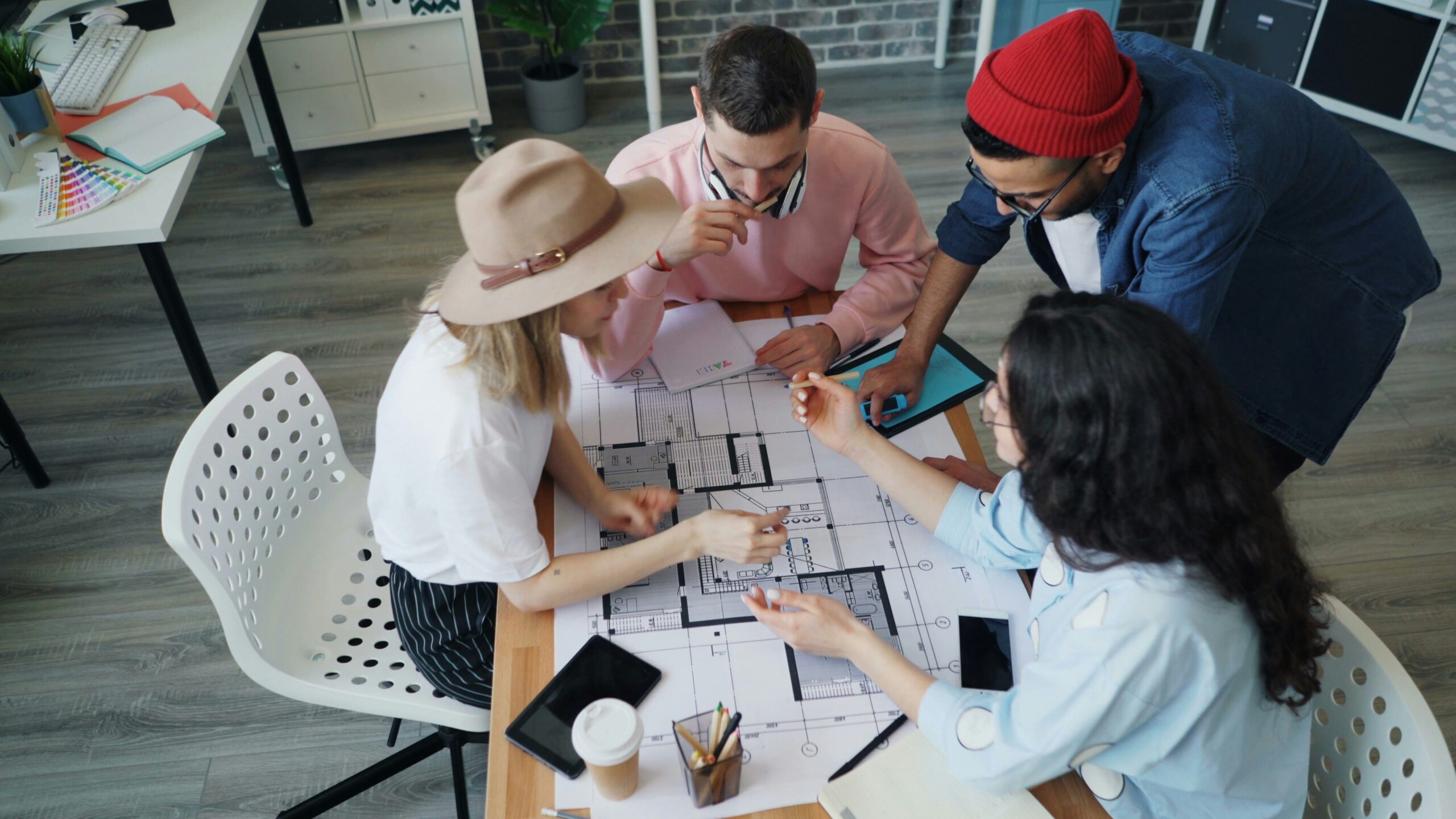 Employees at a company who's embedding sustainability into their business